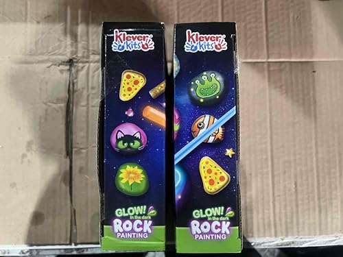 JOYIN Rock Painting Kit- Glow in The Dark Rock Kit, Arts and Crafts for Kids Ages 6-12, Art Supplies Toy, Kids Craft Paint Kits, Arts & Crafts for Boys Girls Birthday Party Gift Toy