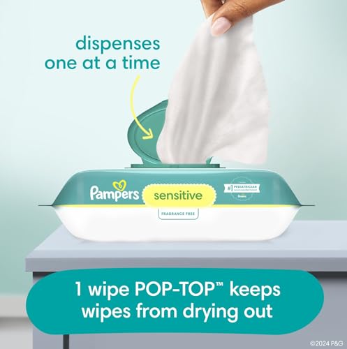 Pampers Baby Wipes Sensitive Perfume Free 12X Pop-Top Packs 1008 Count