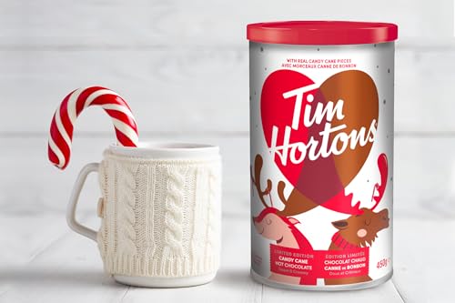 Mélange pour boisson au chocolat chaud à la canne à sucre de Tim Hortons, offre à durée limitée, canette de 450 g 