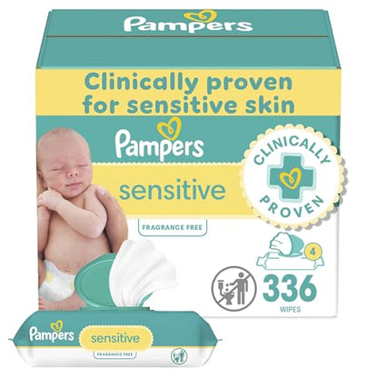 Pampers Baby Wipes Sensitive Perfume Free 12X Pop-Top Packs 1008 Count