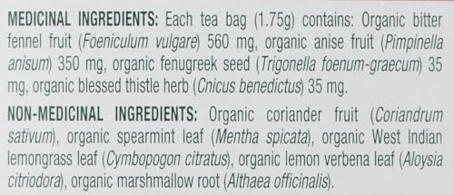 Traditional Medicinals - Tisane d'allaitement au lait maternel biologique (paquet de 1) - Soutient la production de lait maternel pour les mères qui allaitent - 16 sachets de thé au total 