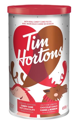 Mélange pour boisson au chocolat chaud à la canne à sucre de Tim Hortons, offre à durée limitée, canette de 450 g 