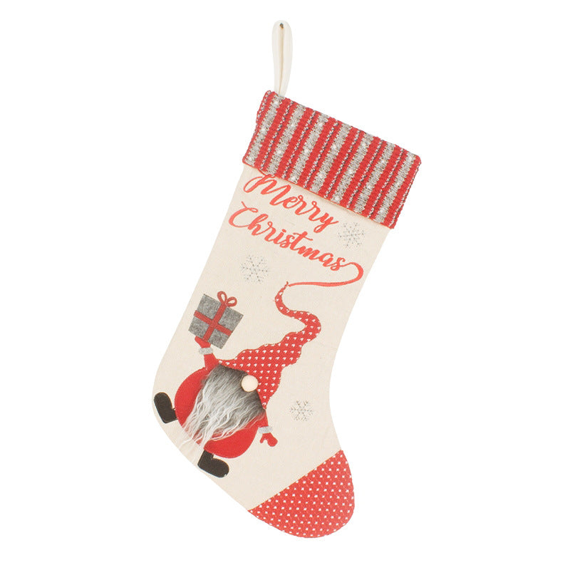 Bolsa de dulces para regalo de Navidad, colgante de Navidad, calcetines de Navidad grandes, decoración navideña