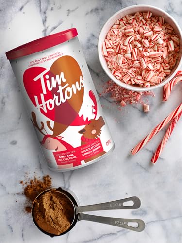 Mélange pour boisson au chocolat chaud à la canne à sucre de Tim Hortons, offre à durée limitée, canette de 450 g 