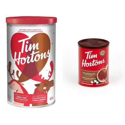 Mélange pour boisson au chocolat chaud à la canne à sucre de Tim Hortons, offre à durée limitée, canette de 450 g 