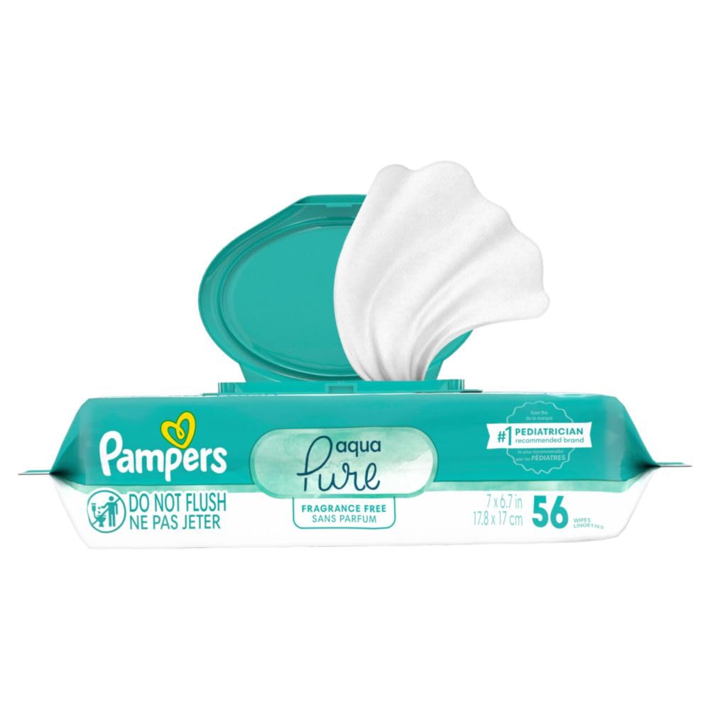 Pampers Aqua Pure Sensitive Baby Wipes 6X Pop-Top 336 Count