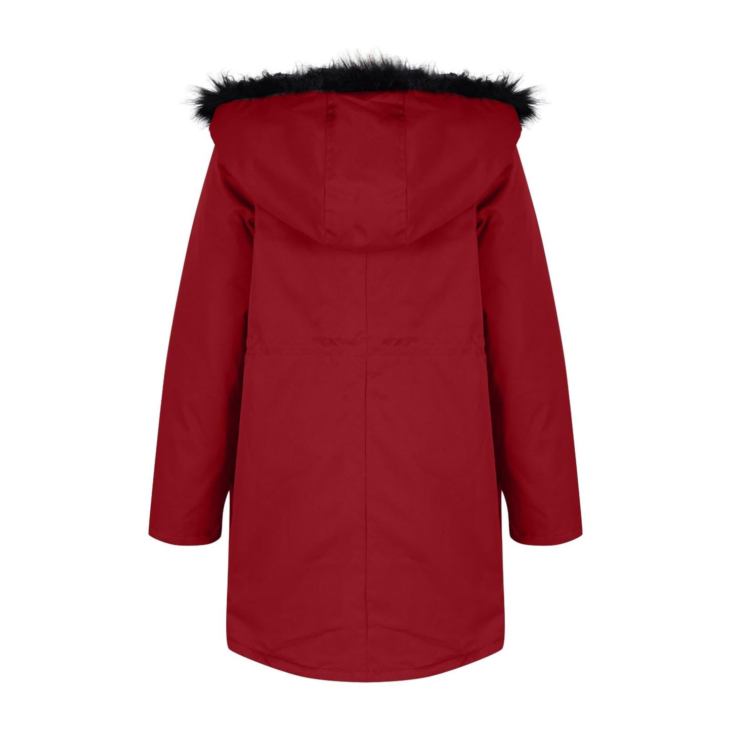 Abrigos de invierno para mujer, parkas con capucha de talla grande, chaquetas gruesas con forro de lana sintética, prendas de vestir exteriores informales con cremallera y bolsillos 