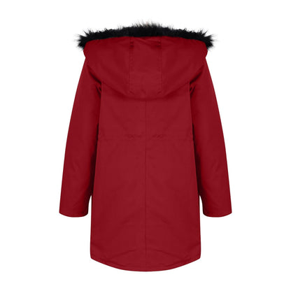 Abrigos de invierno para mujer, parkas con capucha de talla grande, chaquetas gruesas con forro de lana sintética, prendas de vestir exteriores informales con cremallera y bolsillos 