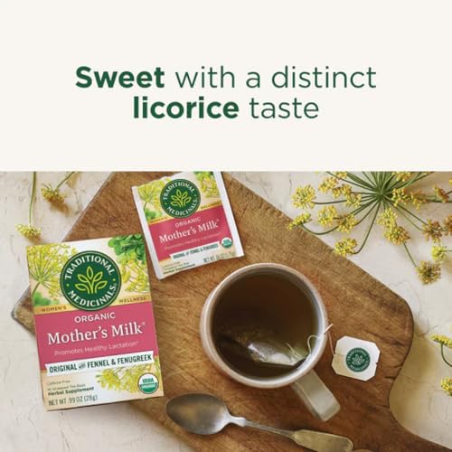 Traditional Medicinals - Tisane d'allaitement au lait maternel biologique (paquet de 1) - Soutient la production de lait maternel pour les mères qui allaitent - 16 sachets de thé au total 