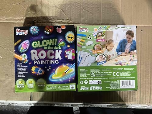 JOYIN Rock Painting Kit- Glow in The Dark Rock Kit, Arts and Crafts for Kids Ages 6-12, Art Supplies Toy, Kids Craft Paint Kits, Arts & Crafts for Boys Girls Birthday Party Gift Toy