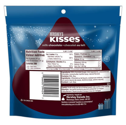 Bonbons de Noël et de fêtes au chocolat chaud KISSES de Hershey's, 180 g 