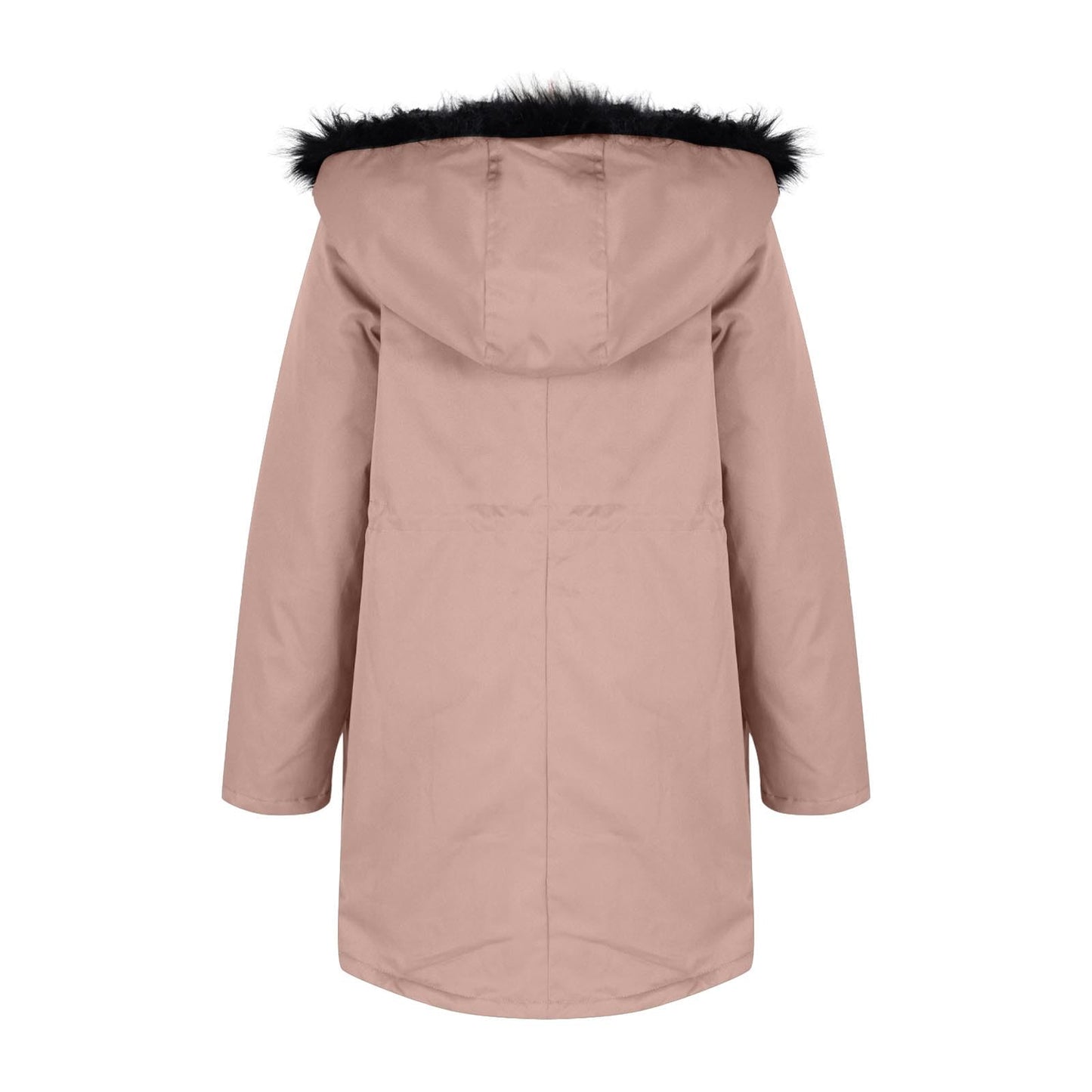 Abrigos de invierno para mujer, parkas con capucha de talla grande, chaquetas gruesas con forro de lana sintética, prendas de vestir exteriores informales con cremallera y bolsillos 