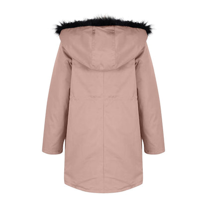 Abrigos de invierno para mujer, parkas con capucha de talla grande, chaquetas gruesas con forro de lana sintética, prendas de vestir exteriores informales con cremallera y bolsillos 