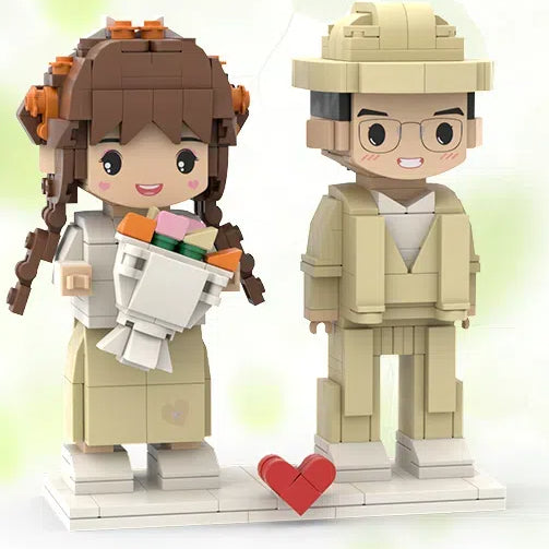 Personnalisation de photos Figurines de blocs de construction Portraits Cadeaux d'anniversaire pour couples et copines Poupées DIY Figurines et ornements