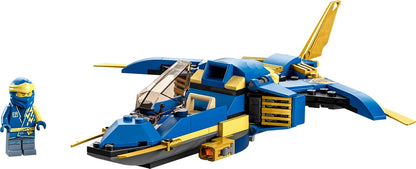 LEGO NINJAGO Jay's Lightning Jet EVO 71784, avion jouet évolutif, ensemble de construction d'avion ninja, idée de cadeau d'anniversaire à collectionner pour enfants, garçons et filles de 7 ans et plus 