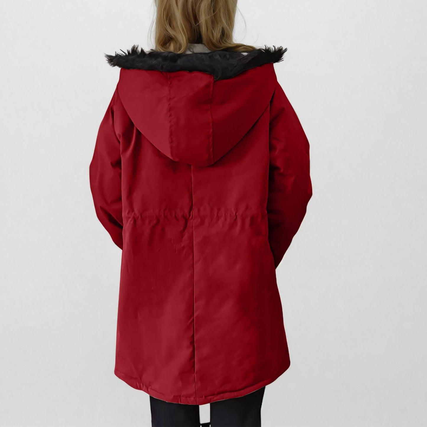 Abrigos de invierno para mujer, parkas con capucha de talla grande, chaquetas gruesas con forro de lana sintética, prendas de vestir exteriores informales con cremallera y bolsillos 