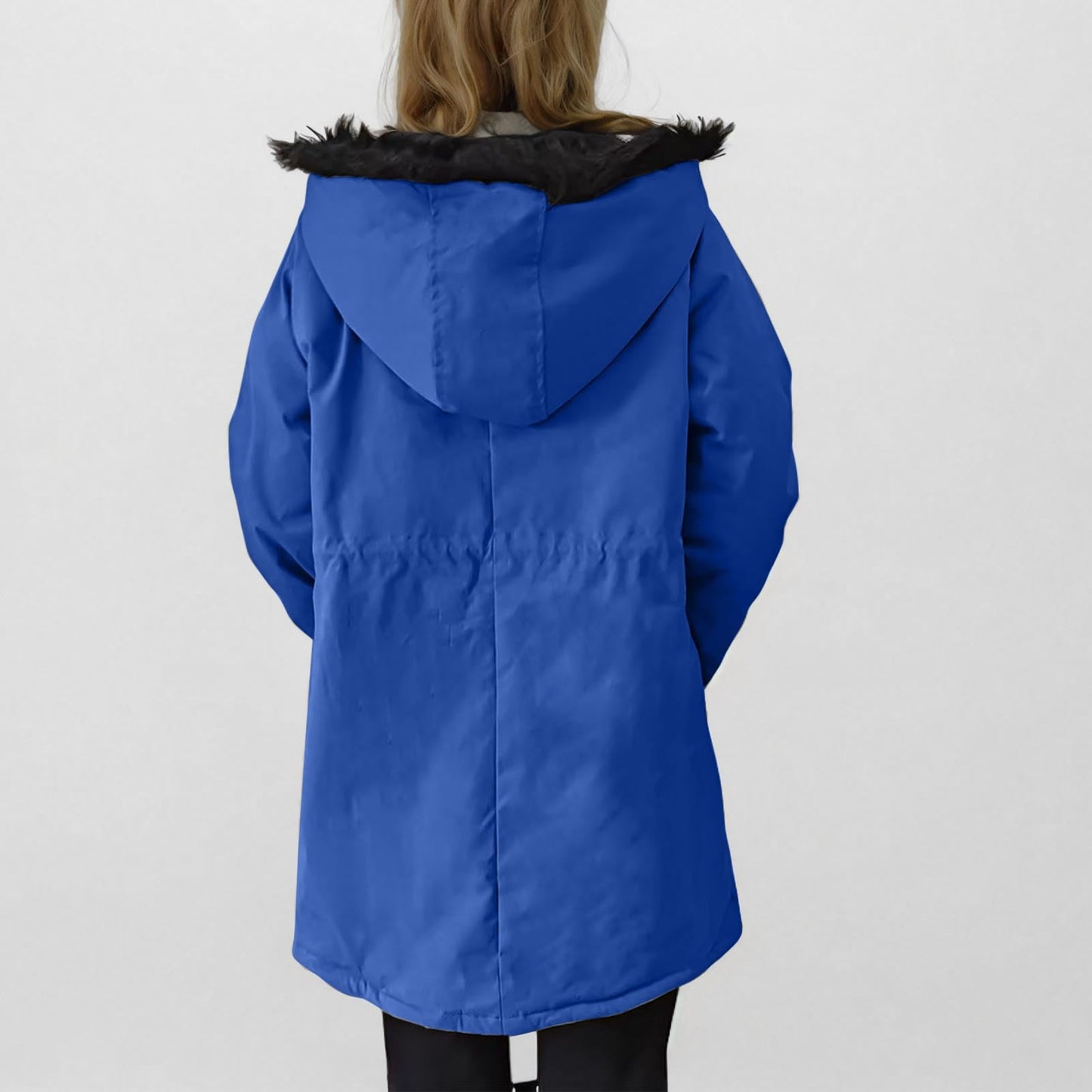 Abrigos de invierno para mujer, parkas con capucha de talla grande, chaquetas gruesas con forro de lana sintética, prendas de vestir exteriores informales con cremallera y bolsillos 