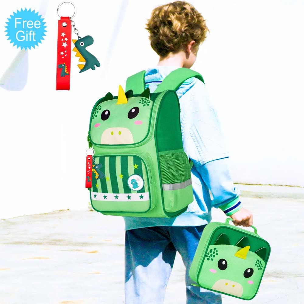 Lot de 3 sacs à dos à paillettes pour filles, sac à dos avec boîte à lunch, sac d'école maternelle pour enfants de 15 pouces pour élèves du primaire et du tout-petit - Koala vert 