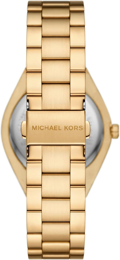 Montre-bracelet en acier inoxydable doré à trois aiguilles Lennox pour femme de Michael Kors (modèle : MK7460) 