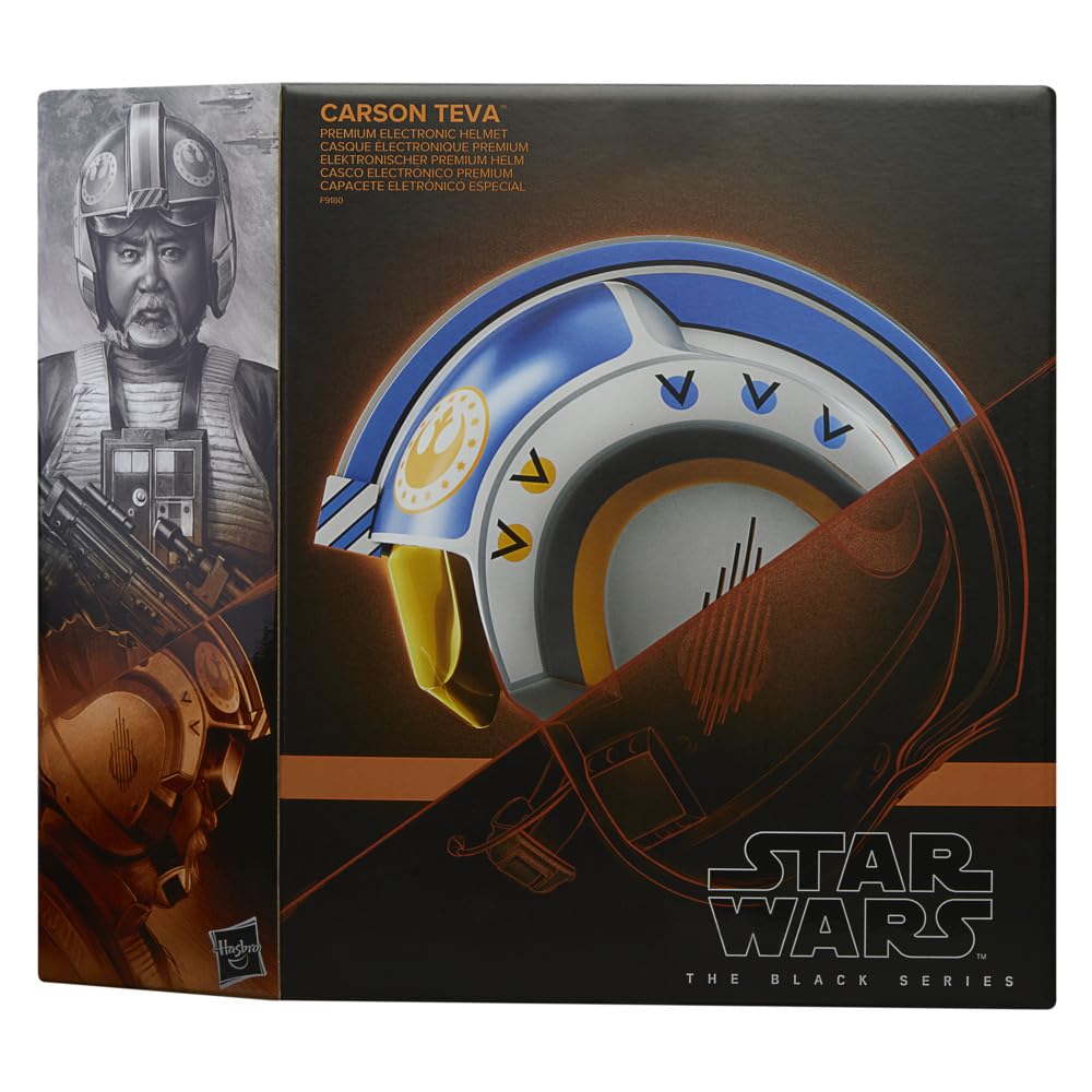 Star Wars The Black Series Carson Teva Premium Electronic Helmet with Advanced LED and Sound Effects, Ages 14 and Up