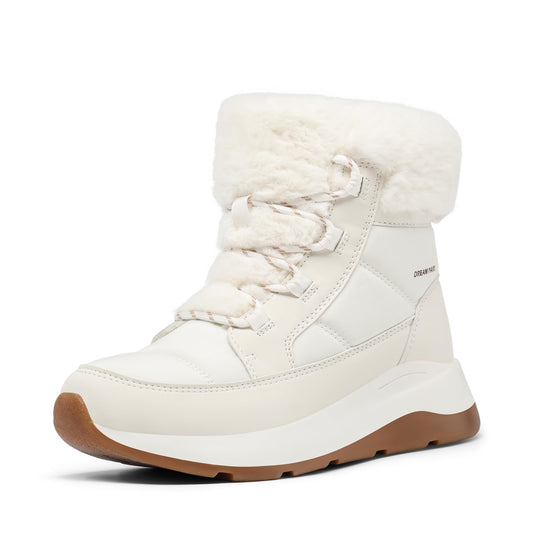 Bottes de neige d'hiver pour femmes DREAM PAIRS, bottines imperméables en fausse fourrure, bottes de randonnée courtes confortables pour femmes en plein air 