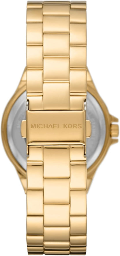 Montre Michael Kors Lennox à trois aiguilles en acier inoxydable, cadran avec logo doré, taille unique, MK7229 - Montre-bracelet à 3 aiguilles Lennox 