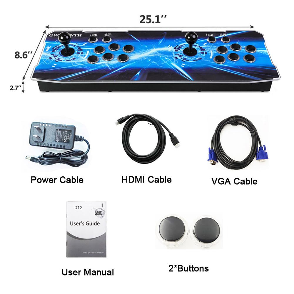 GWALSNTH 28890 in 1 Pandora Box 60S Arcade Games Console,1280X720 Display,Search/Save/Hide/Pause Games,Two Separate joysticks,1-4 Players