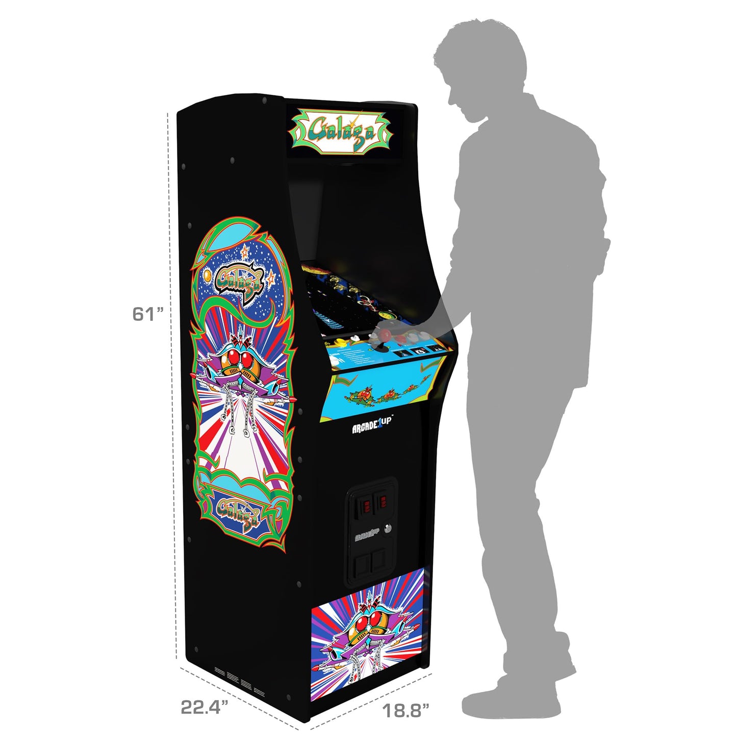 Arcade1Up Machine d'arcade multijoueur avec écran LCD haute résolution de 17 pouces Time Crisis, Point Blank et Steel Gunner Light Gun avec armoire debout pour la maison 