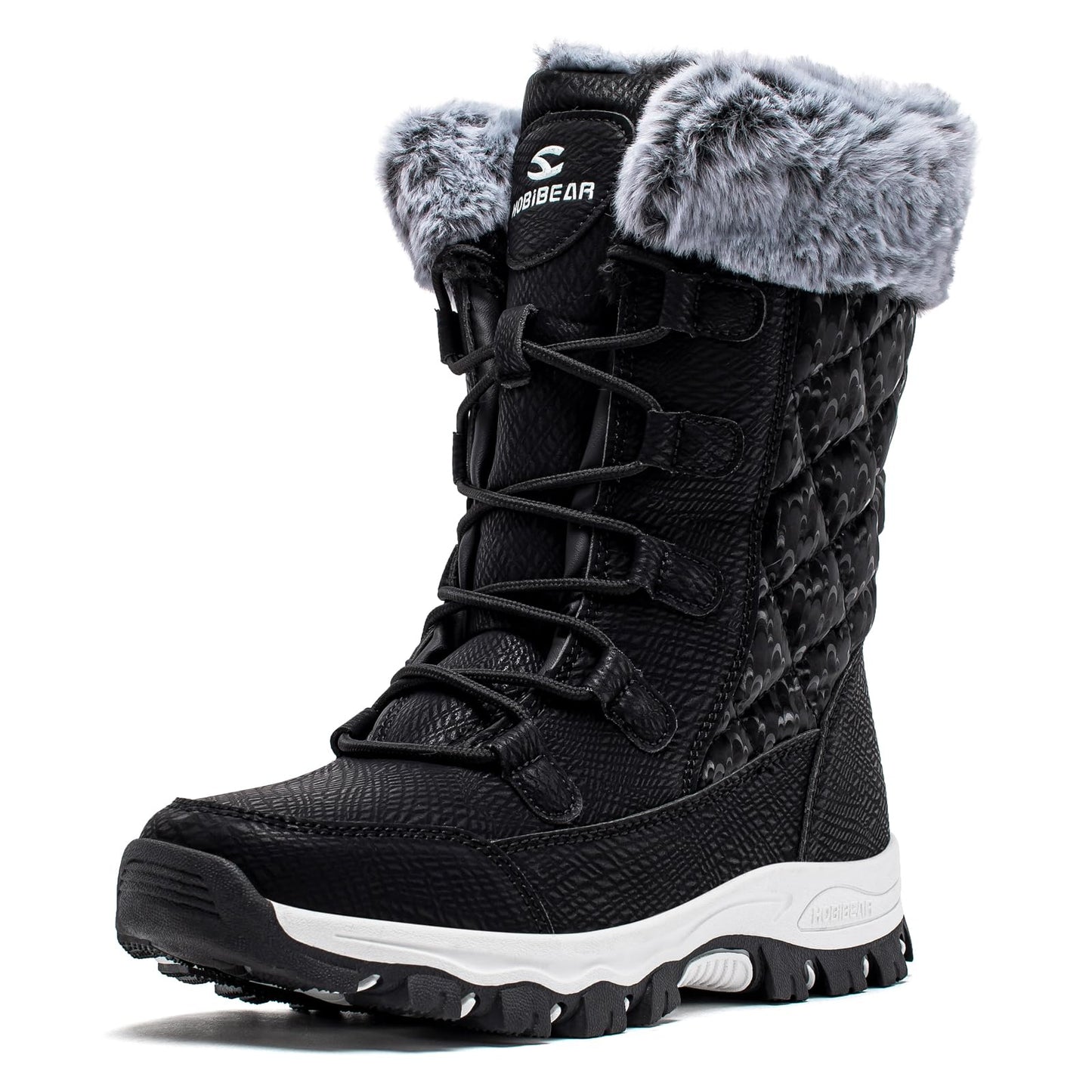 HOBIBEAR Women Snow Boots Waterproof Outdoor Shoes Winter Snow Boots Warm Fur Lined Comfortable Shoes for Women