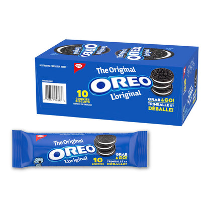 Biscuits sandwich au chocolat OREO, emballages de collations originaux, collations scolaires, 440 g 