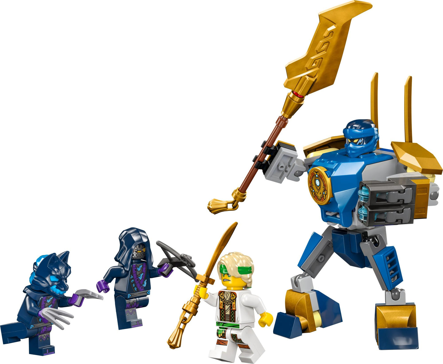 LEGO NINJAGO Coffret de jouets d'aventure Jay's Mech Battle Pack pour enfants, avec figurine Jay et figurine Mech, cadeau ninja créatif pour garçons et filles de 6 ans et plus, 71805 