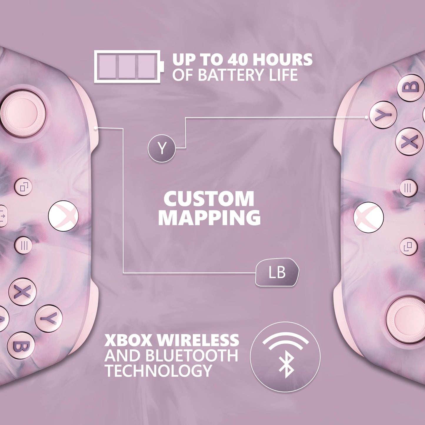 Manette de jeu sans fil Xbox Core – Astral Purple – Xbox Series X|S, Xbox One, PC Windows, Android et iOS 