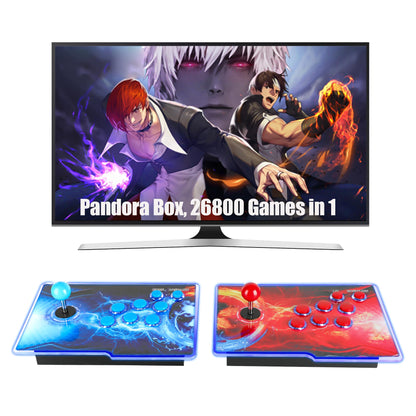 Consola de juegos arcade HHU Pandora Box con 26800 juegos preinstalados, máquina de juegos retro para TV, PC, proyector, admite hasta 4 jugadores, salida Full HD, búsqueda, guardar, ocultar, lista de favoritos 