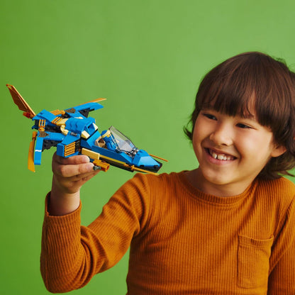 LEGO NINJAGO Jay's Lightning Jet EVO 71784, avion jouet évolutif, ensemble de construction d'avion ninja, idée de cadeau d'anniversaire à collectionner pour enfants, garçons et filles de 7 ans et plus 