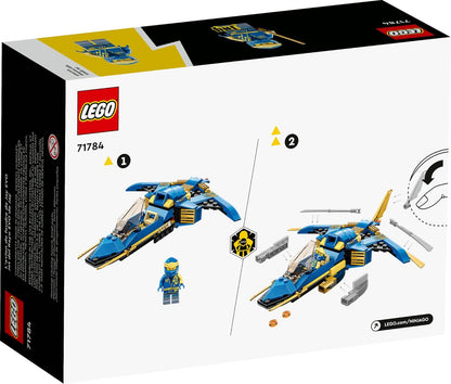 LEGO NINJAGO Jay's Lightning Jet EVO 71784, avion jouet évolutif, ensemble de construction d'avion ninja, idée de cadeau d'anniversaire à collectionner pour enfants, garçons et filles de 7 ans et plus 