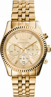 Montre chronographe Michael Kors Lexington pour femme en acier inoxydable doré (modèle : MK7378) 