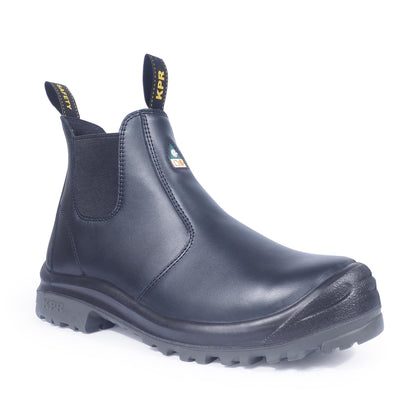 Bottes de sécurité de travail Chelsea à double soufflet en cuir composite de qualité supérieure M-706 pour hommes de KPR, approuvées CSA, ESR, 6 po de large