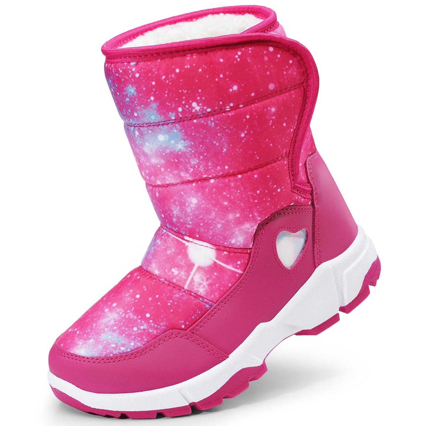 Girls Snow Boots Water-Resistant Warm Fur Lined Anti-Slip Winter Boots for Toddler/Little Kid/Big Kid