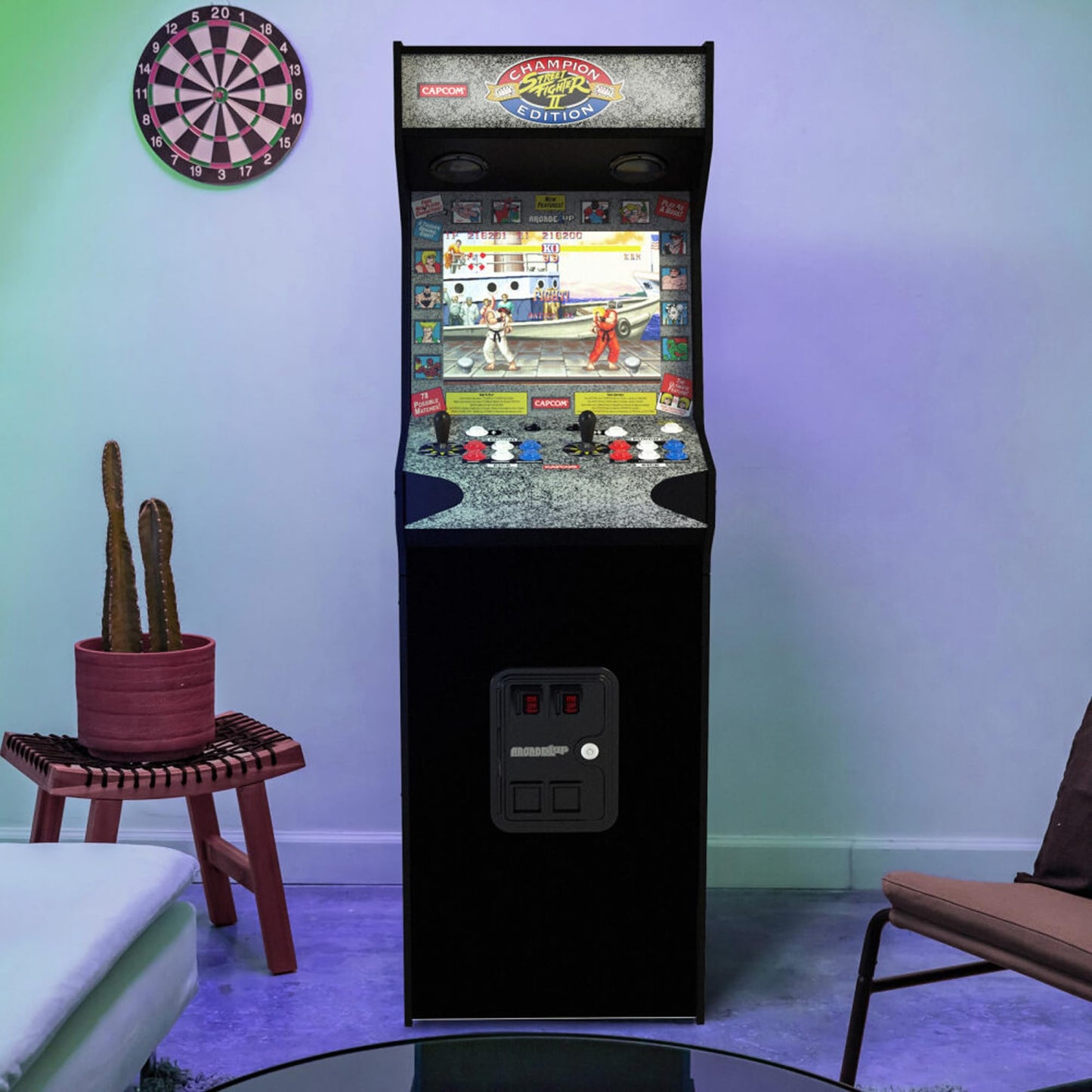 Arcade1Up Machine d'arcade multijoueur avec écran LCD haute résolution de 17 pouces Time Crisis, Point Blank et Steel Gunner Light Gun avec armoire debout pour la maison 