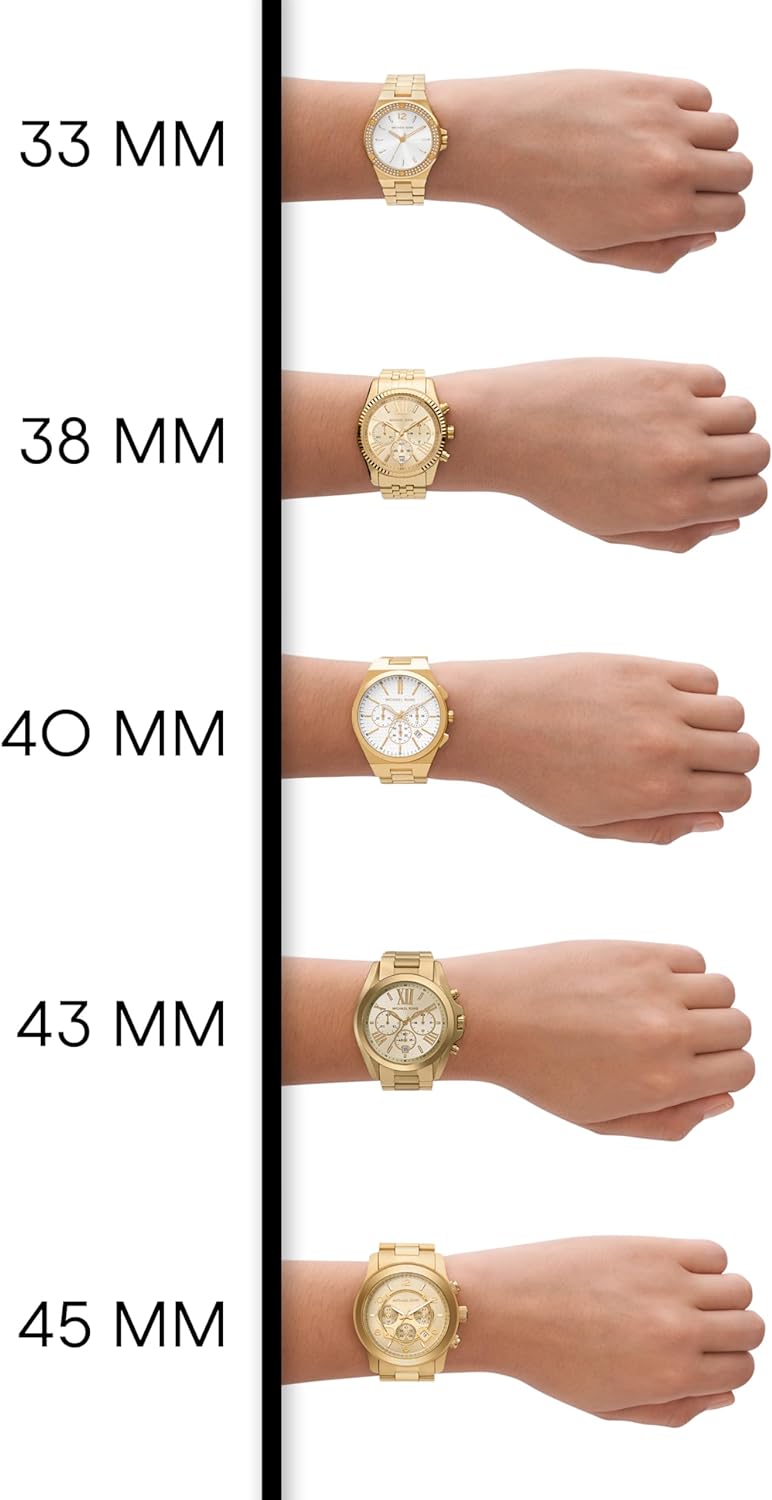 Montre chronographe Michael Kors Lexington pour femme en acier inoxydable doré (modèle : MK7378) 