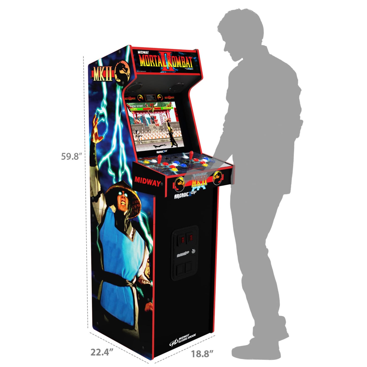 Arcade1Up Mortal Kombat II Deluxe Machine d'arcade 