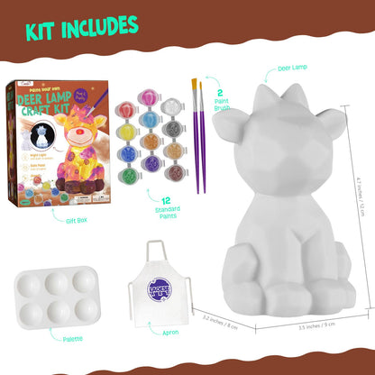 Paint Your Own Cat Lamp Kit, Art Supplies Arts & Crafts Kit, Painting kit for Kids 6-12, Arts and Crafts for Kids Ages 8-12, Toys Girls Boy Birthday Christmas Gift Ages 6 7 8 9 10 11 12+