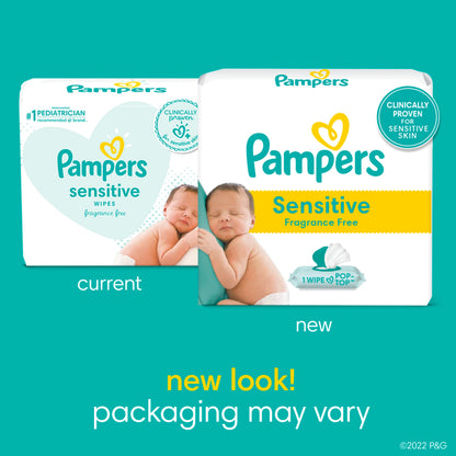 Pampers Baby Wipes Sensitive Perfume Free 12X Pop-Top Packs 1008 Count