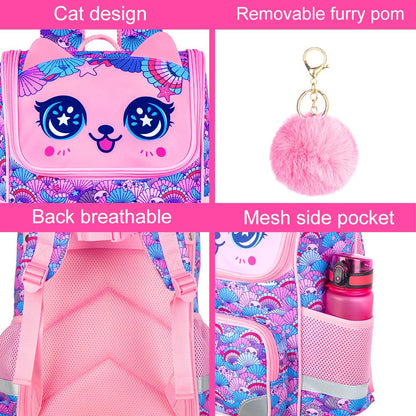 Lot de 3 sacs à dos à paillettes pour filles, sac à dos avec boîte à lunch, sac d'école maternelle pour enfants de 15 pouces pour élèves du primaire et du tout-petit - Koala vert 