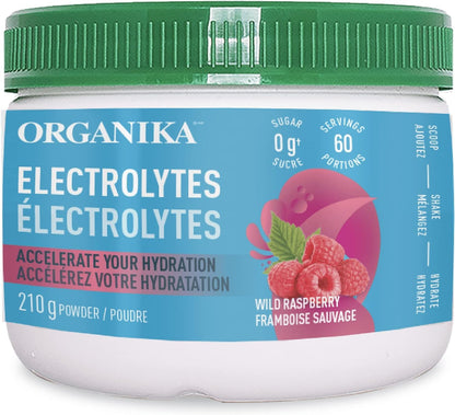 Poudre d'électrolytes Organika - Sachets de limonade rose - Hydratation sans sucre à emporter et réapprovisionnement en électrolytes avec prébiotiques et vitamine C 3,5 g x 20 ct 