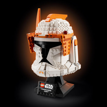 Ensemble de construction à collectionner LEGO Star Wars Clone Commander Cody Helmet 75350 - Avec des détails authentiques, modèle d'affichage de décoration de bureau pour adultes, souvenirs de la collection The Clone Wars et idée cadeau 