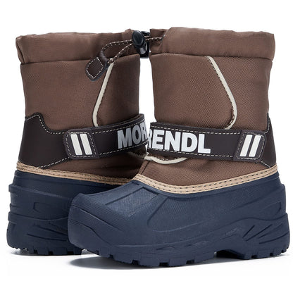 MORENDL Kids' Snow Boots Insulated Waterproof Fur Lined Warm Anti-Slip Winter Shoes for Boys and Girls Outdoor Walking(Toddler/Little Kid)