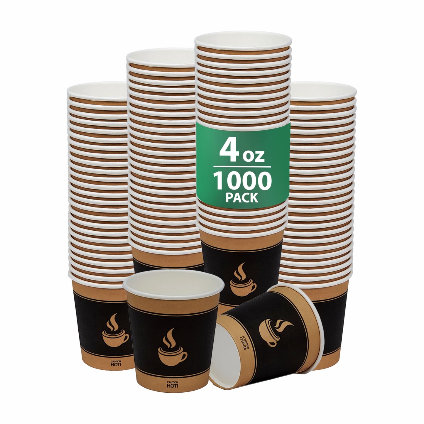 Gobelet en papier pour boissons chaudes Morning Dew (16 oz, 1000 unités), gobelets à café chauds à emporter, gobelets jetables pour boissons chaudes, gobelets en papier parfaits pour les restaurants et les cafés à emporter 