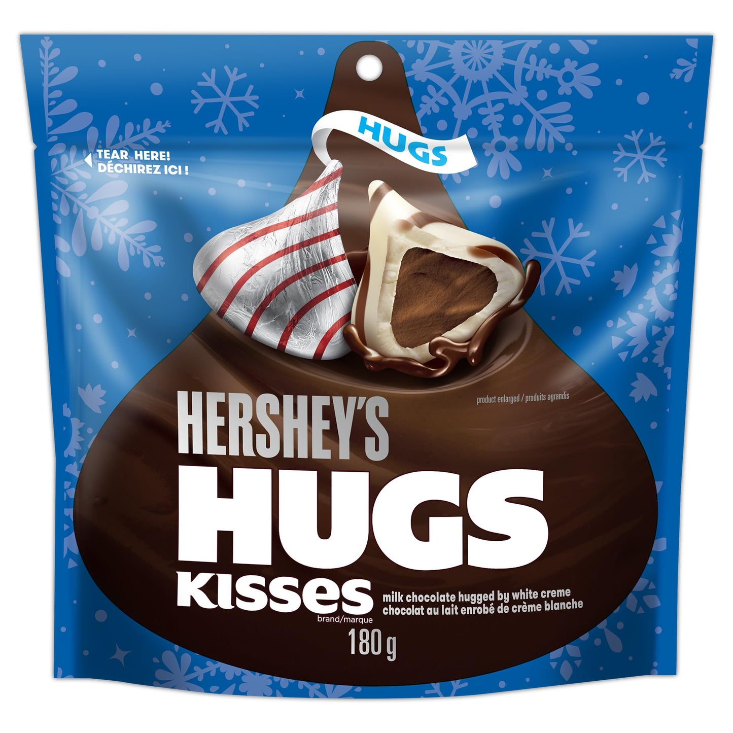 Bonbons de Noël et de fêtes au chocolat chaud KISSES de Hershey's, 180 g 