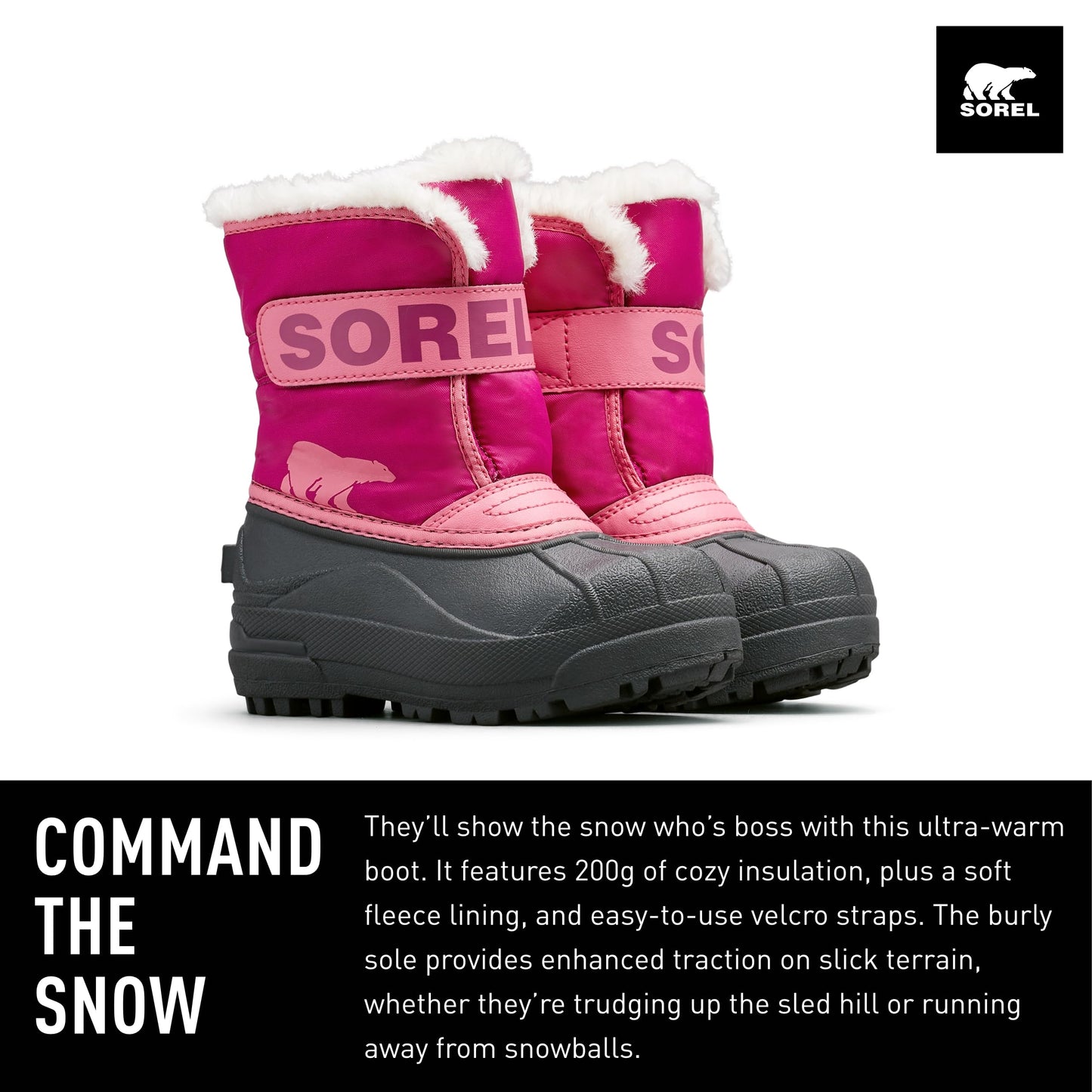 Sorel unisex-child Snow Commander Boot Boots